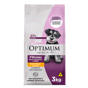 Ração Optimum para Cães Filhotes Raças Pequenas e Minis Frango e Arroz Ração Optimum para Cães Filhotes Raças Pequenas e Minis Frango e Arroz