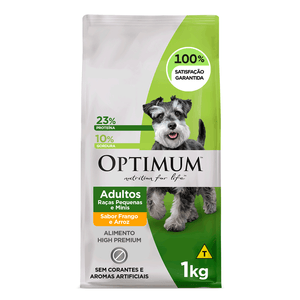 Ração Optimum para Cães Adultos Raças Pequenas e Minis Frango e Arroz Ração Optimum para Cães Adultos Raças Pequenas e Minis Frango e Arroz