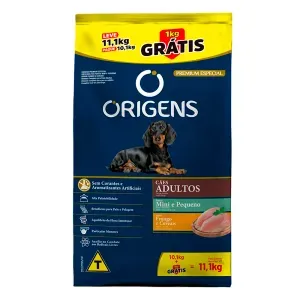 Ração Origens Cães Adultos Porte Mini e Pequeno Frango e Cereais Ração Origens Cães Adultos Porte Mini e Pequeno Frango e Cereais