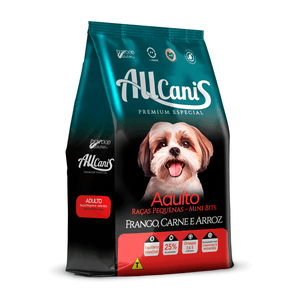 Ração Allcanis Cães Adultos Raças Pequenas Frango Carne e Arroz - 15 kg Ração Allcanis Cães Adultos Raças Pequenas Frango Carne e Arroz - 15 kg