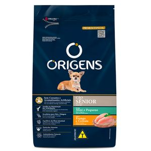 Ração Origens Cães Senior Mini e Pequeno Frango e Cereais Ração Origens Cães Senior Mini e Pequeno Frango e Cereais