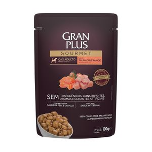 Ração Úmida GranPlus Gourmet Cães Adultos Salmão e Frango - 100 g Ração Úmida GranPlus Gourmet Cães Adultos Salmão e Frango - 100 g