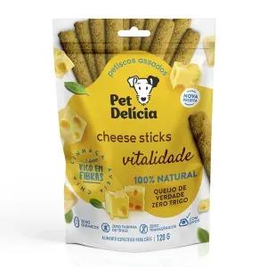 Petisco Pet Delícia Cheese Sticks Vegetariano - 120 g Petisco Pet Delícia Cheese Sticks Vegetariano - 120 g
