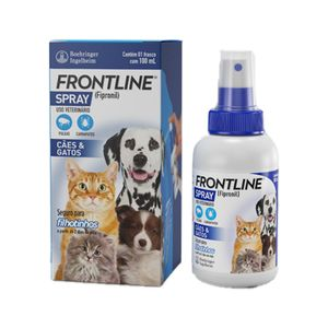 Antipulgas e Carrapatos Frontline Spray Cães e Gatos - 100 ml Antipulgas e Carrapatos Frontline Spray Cães e Gatos - 100 ml