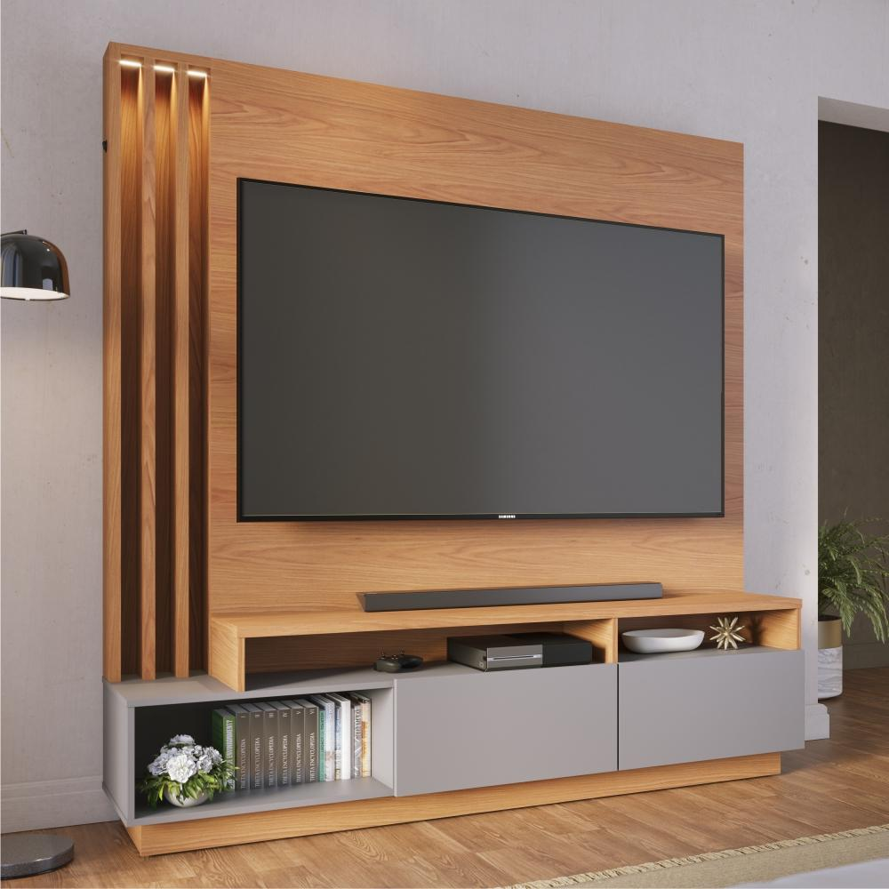 Home para TV ate 75 Polegadas Torino Freijo Cinza Fosco Home para TV ate 75 Polegadas Torino Freijo Cinza Fosco