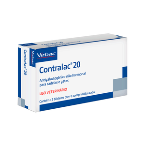 Contralac 20 Inibidor de Lactação Virbac - 16 comprimidos Contralac 20 Inibidor de Lactação Virbac - 16 comprimidos