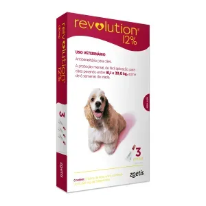 Antipulgas Revolution 12% para Cães de 10,1kg a 20kg Antipulgas Revolution 12% para Cães de 10,1kg a 20kg