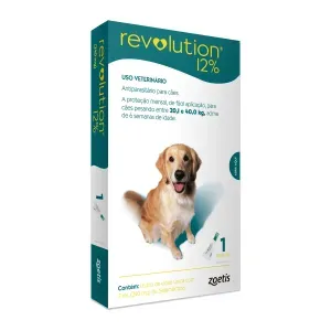 Antipulgas Revolution 12% para Cães de 20,1kg a 40kg Antipulgas Revolution 12% para Cães de 20,1kg a 40kg