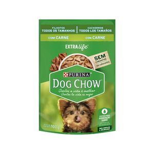 Ração Úmida Dog Chow Cães Filhotes Carne - 100 g Ração Úmida Dog Chow Cães Filhotes Carne - 100 g