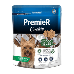 Cookie Premier Cães Adultos Porte Pequeno Coco e Aveia - 250 g Cookie Premier Cães Adultos Porte Pequeno Coco e Aveia - 250 g