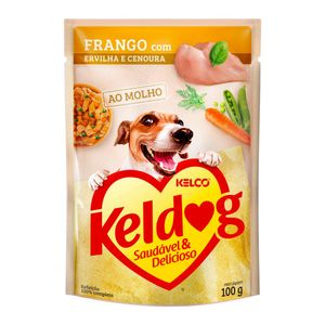 Ração Úmida Keldog Frango, Ervilha e Cenoura - 100 g Ração Úmida Keldog Frango, Ervilha e Cenoura - 100 g