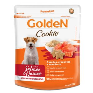 Cookie Golden Cães Adultos Porte Pequeno Salmão e Quinoa - 350 g Cookie Golden Cães Adultos Porte Pequeno Salmão e Quinoa - 350 g