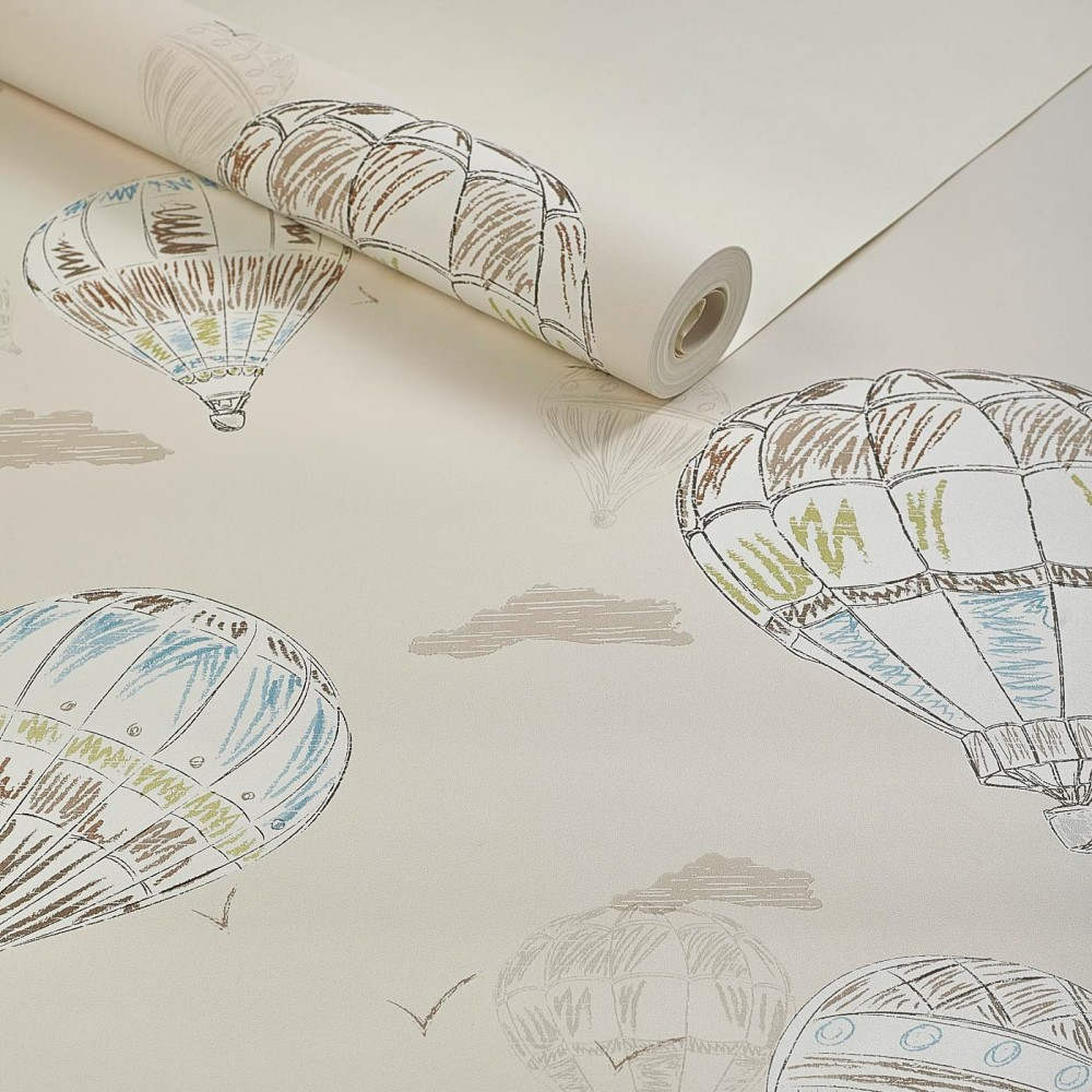 Papel De Parede Lavavel Infantil Bege Baloes Coloridos Papel De Parede Lavavel Infantil Bege Baloes Coloridos