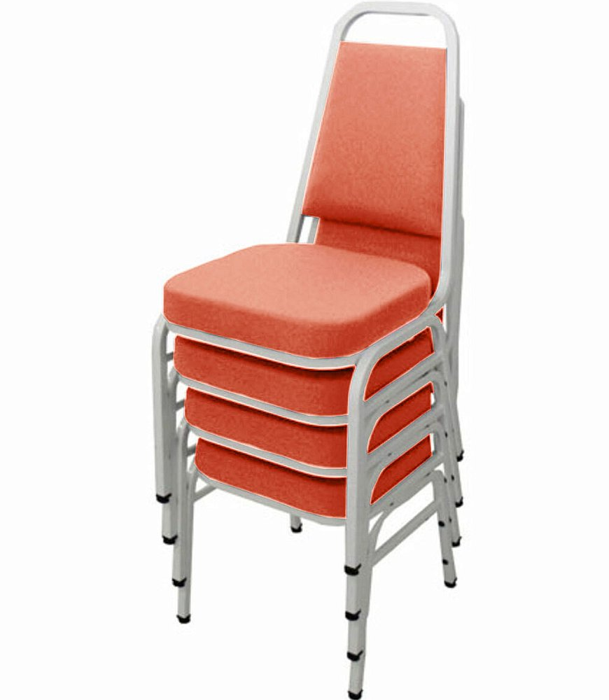 Kit com 4 Cadeiras Empilháveis Linha Hotel Plus Vermelho Kit com 4 Cadeiras Empilháveis Linha Hotel Plus Vermelho