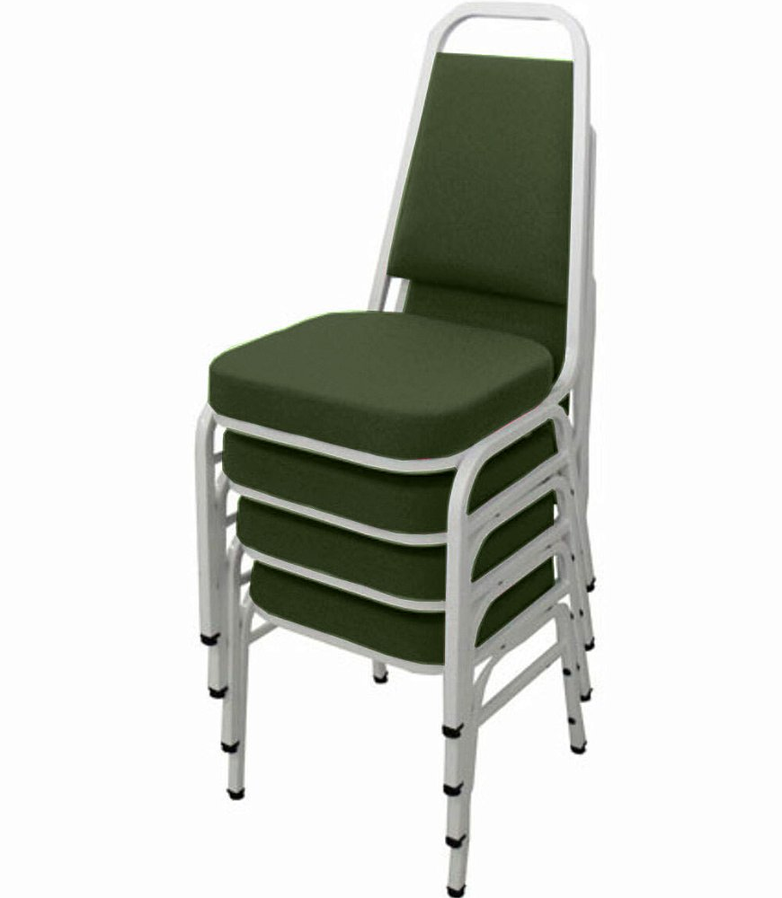 Kit com 4 Cadeiras Empilháveis Linha Hotel Plus Verde Kit com 4 Cadeiras Empilháveis Linha Hotel Plus Verde