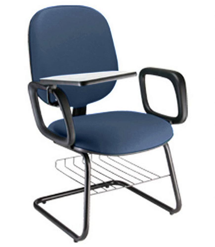 Cadeira Escolar Universitária com prancheta para Escolas Linha Uno Azul