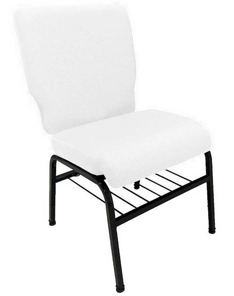 01 Cadeira para Igrejas c/ Porta Biblía e Porta Cálice Branco 01 Cadeira para Igrejas c/ Porta Biblía e Porta Cálice Branco