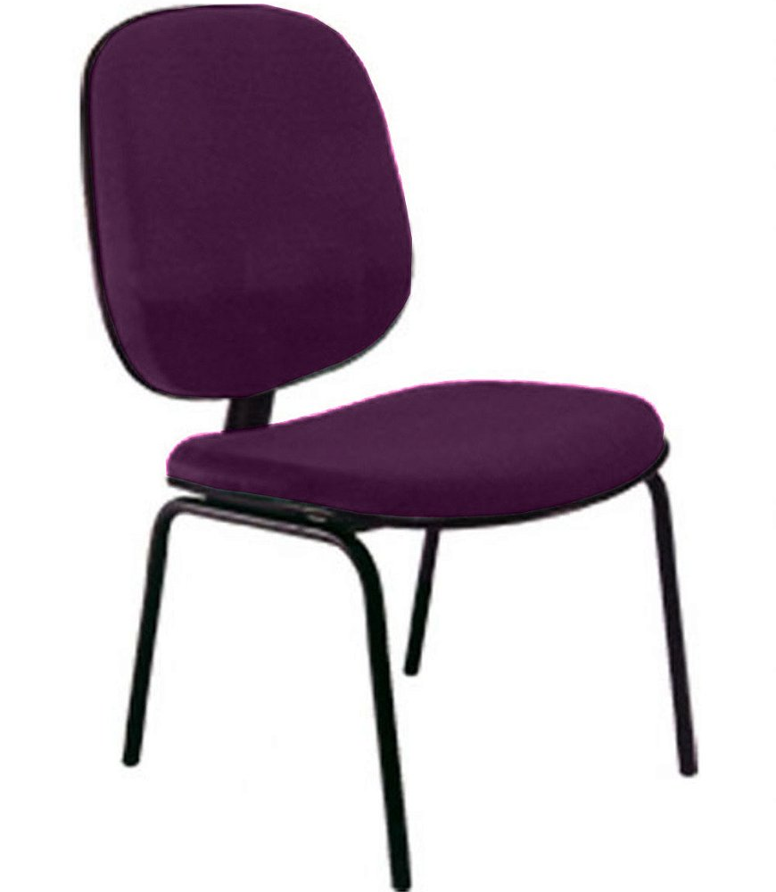 Cadeira para Igrejas Evangélicas Diretor Fixa para Escritório Linha Uno Roxo Cadeira para Igrejas Evangélicas Diretor Fixa para Escritório Linha Uno Roxo