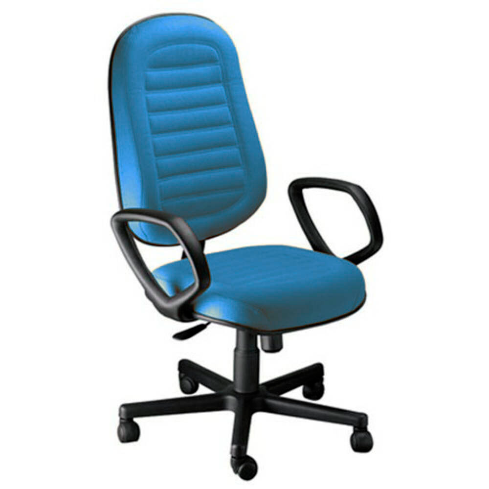 Cadeira Presidente Gomada com Braços Linha Blenda Azul Cadeira Presidente Gomada com Braços Linha Blenda Azul