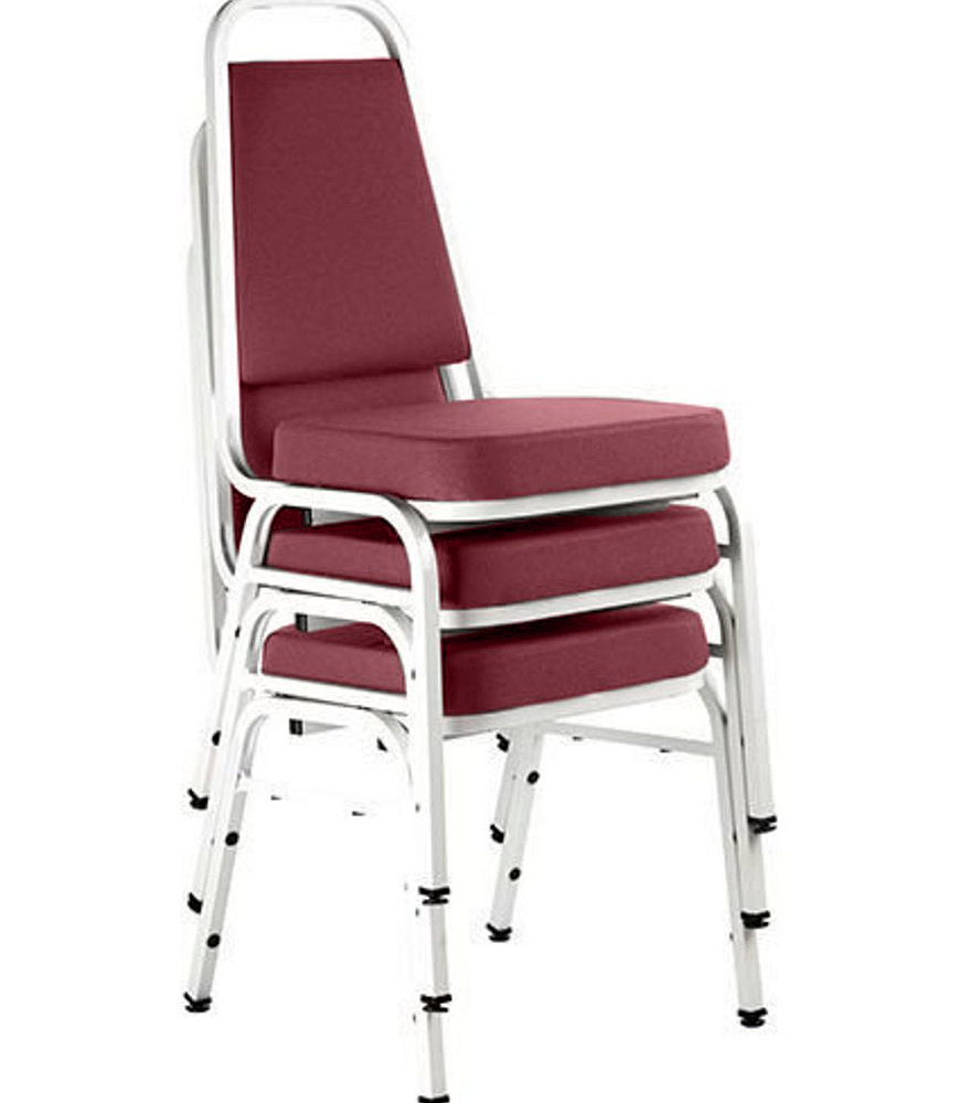 Kit com 3 Cadeiras Empilháveis Linha Hotel Plus Vermelho Kit com 3 Cadeiras Empilháveis Linha Hotel Plus Vermelho