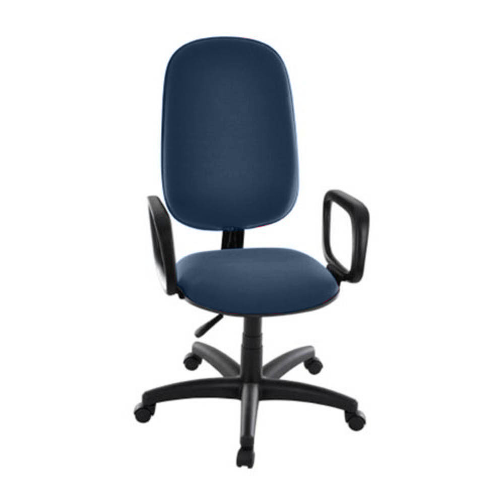 Cadeira Presidente para Escritório com Braços Linha Uno Azul Cadeira Presidente para Escritório com Braços Linha Uno Azul