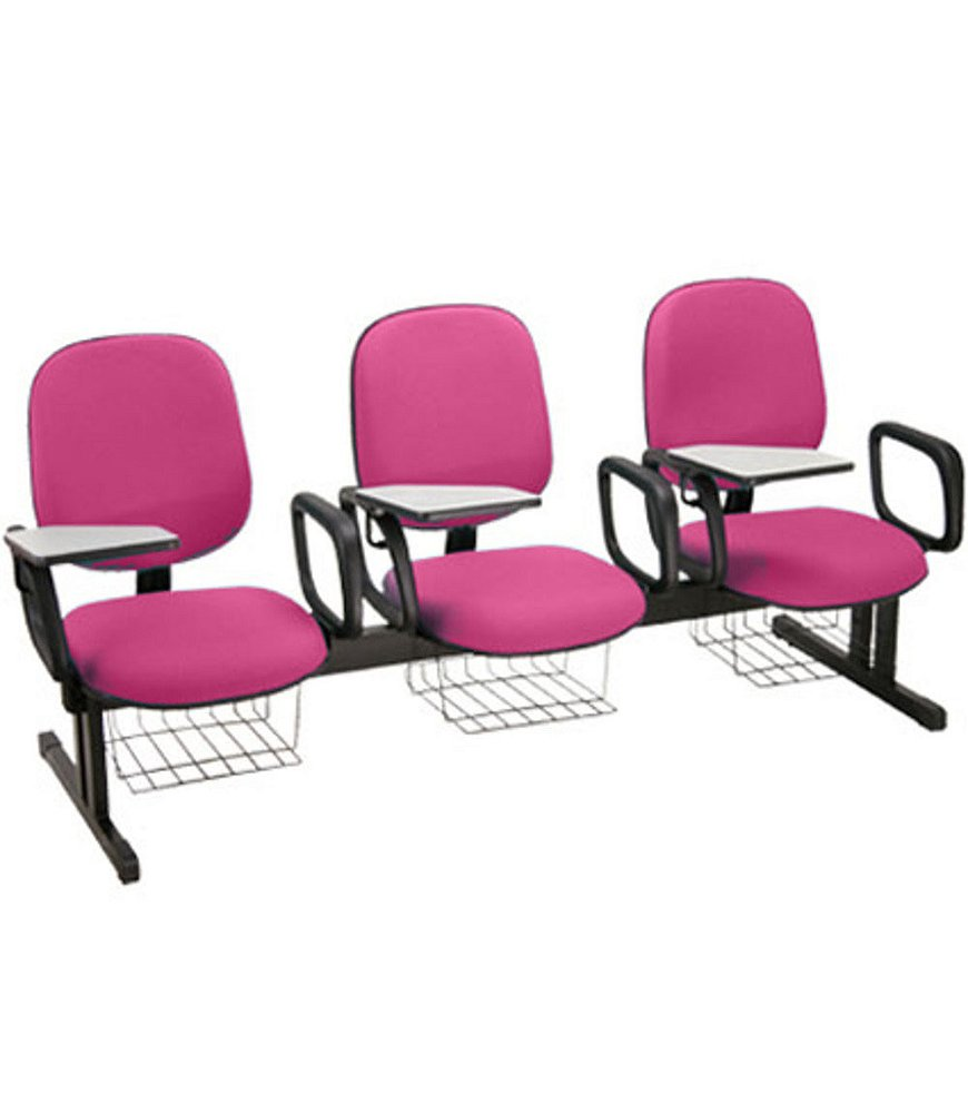 Cadeira Escolar em longarina para Escolas Linha Uno Rosa Cadeira Escolar em longarina para Escolas Linha Uno Rosa