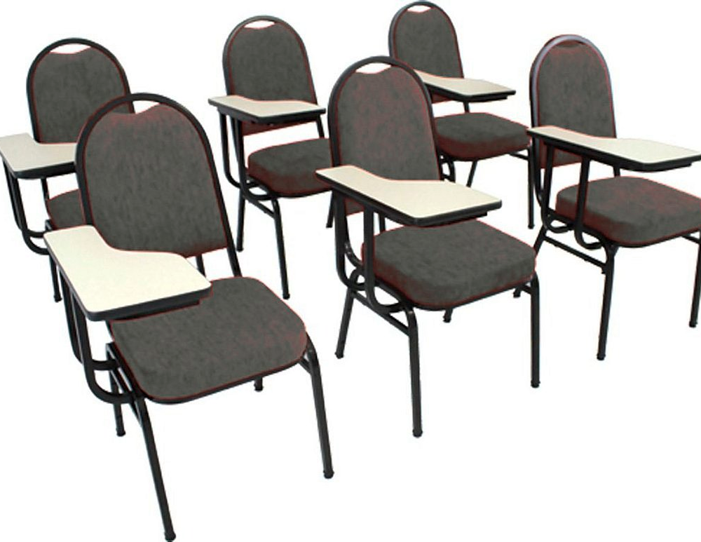 Kit com 6 Cadeiras Universitária para Auditórios Linha Hotel Cinza Kit com 6 Cadeiras Universitária para Auditórios Linha Hotel Cinza