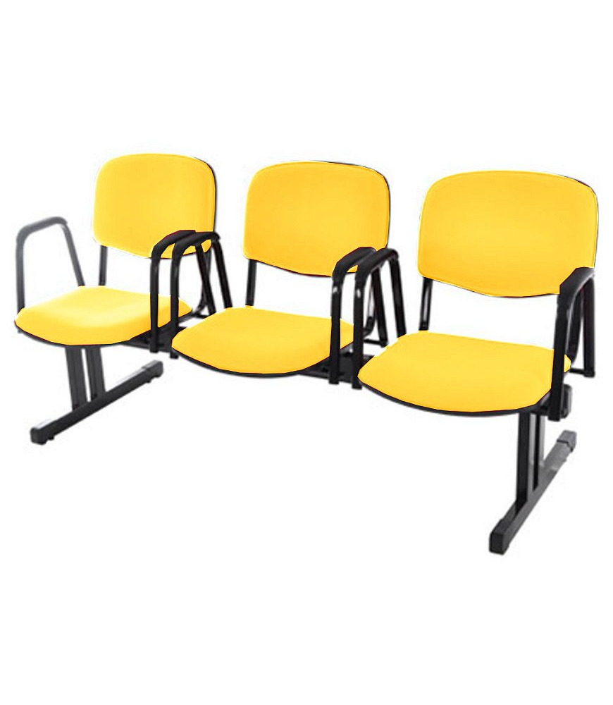 Cadeira em longarina para Igrejas e Auditórios Linha Hotel Amarelo Cadeira em longarina para Igrejas e Auditórios Linha Hotel Amarelo