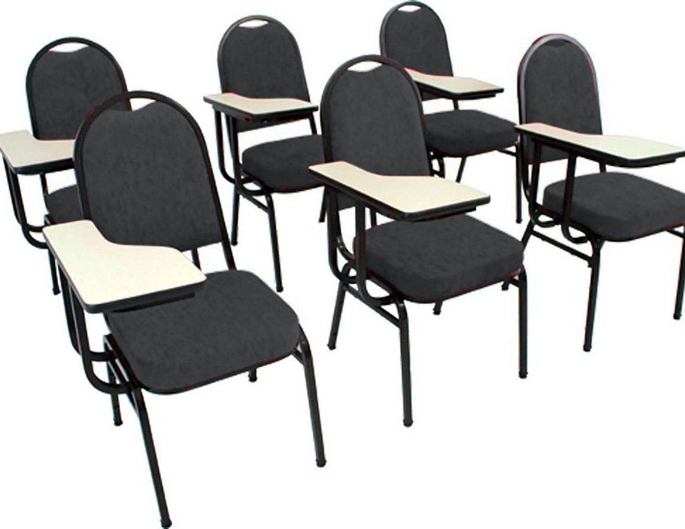 Kit com 6 Cadeiras Universitária para Auditórios Linha Hotel Marrom Kit com 6 Cadeiras Universitária para Auditórios Linha Hotel Marrom