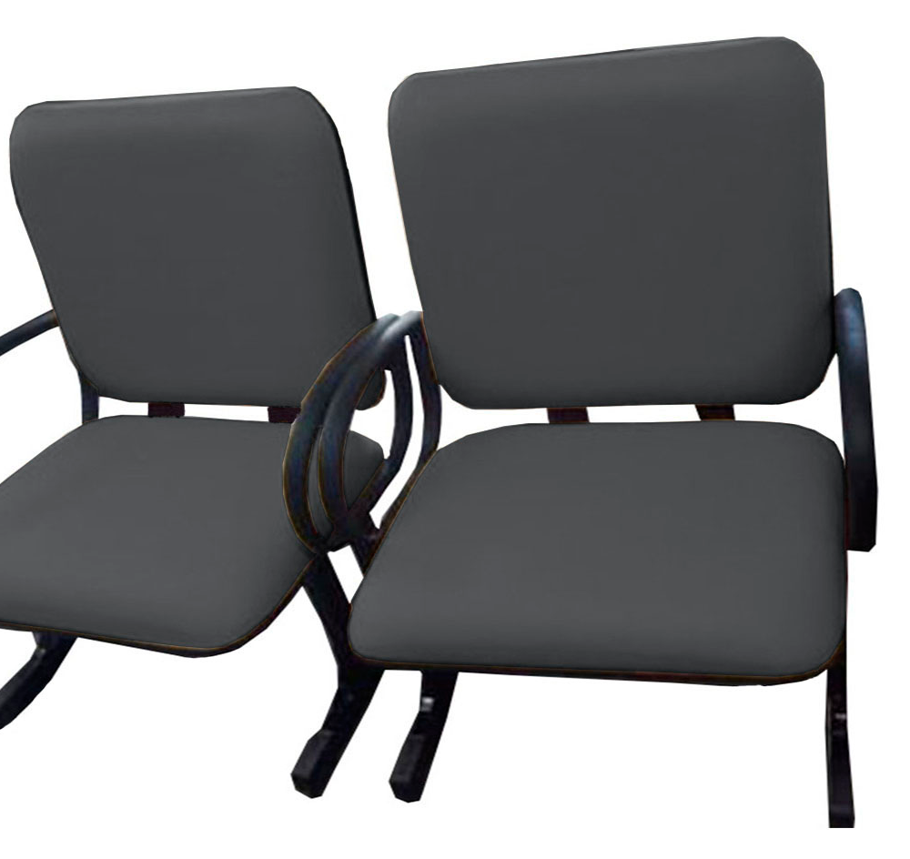 2 Cadeiras de Escritório Linha Turim Suporta até 250kg Cinza 2 Cadeiras de Escritório Linha Turim Suporta até 250kg Cinza