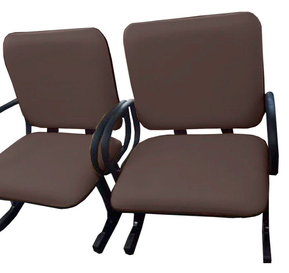 2 Cadeiras de Escritório Linha Plus Size Suporta até 250kg Marrom 2 Cadeiras de Escritório Linha Plus Size Suporta até 250kg Marrom
