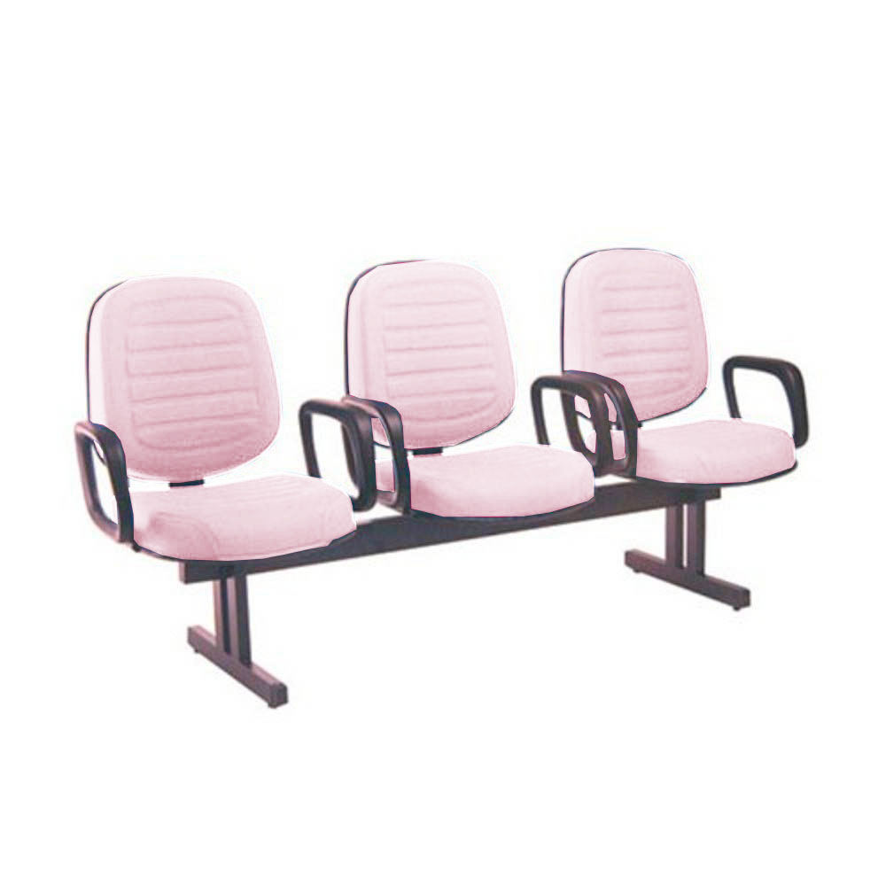 Cadeira para Igrejas Evangélicas em Longarina com 03 lugares Linha Blenda Rosa Cadeira para Igrejas Evangélicas em Longarina com 03 lugares Linha Blenda Rosa