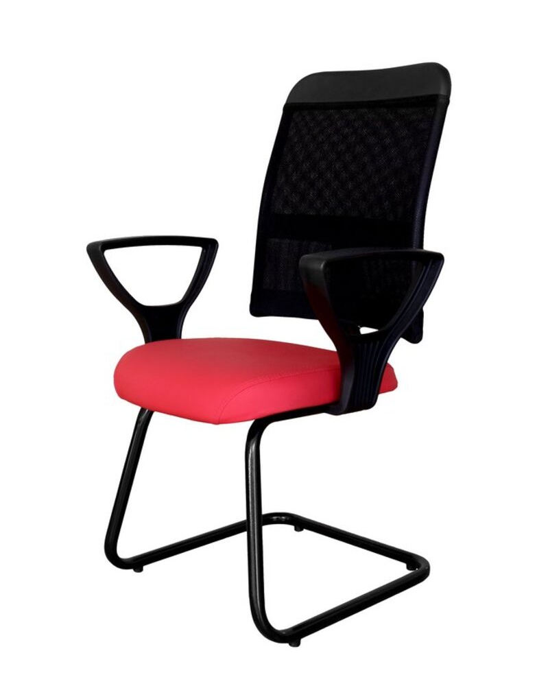 Cadeira Para Escritório E Home Office Linha Conti Vermelho Cadeira Para Escritório E Home Office Linha Conti Vermelho