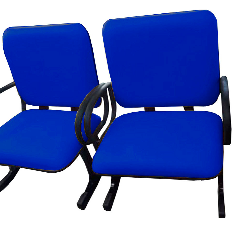 2 Cadeiras de Escritório Linha Plus Size Suporta até 250kg Azul 2 Cadeiras de Escritório Linha Plus Size Suporta até 250kg Azul