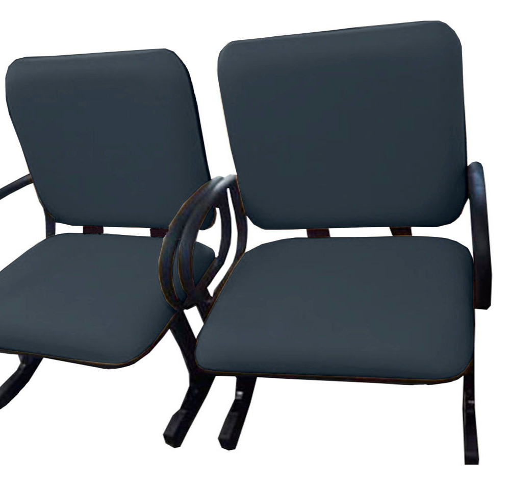 2 Cadeiras de Escritório Linha GG 130 Suporta até 250kg Azul