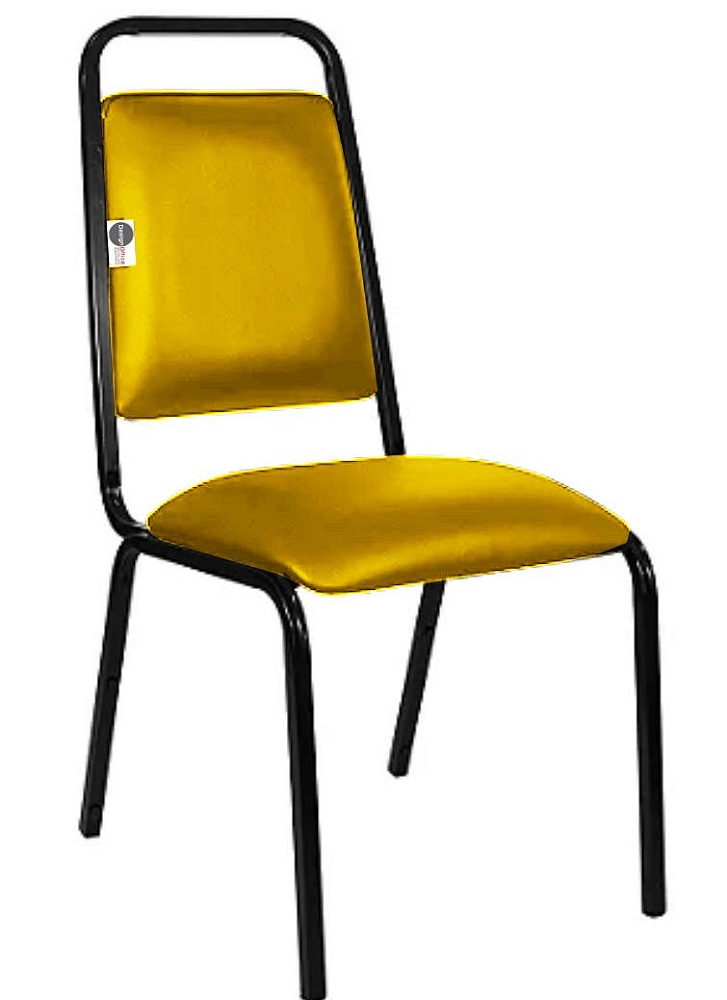 Cadeira Empilhável para Hotelaria Linha Hotel Fremont Amarelo Cadeira Empilhável para Hotelaria Linha Hotel Fremont Amarelo
