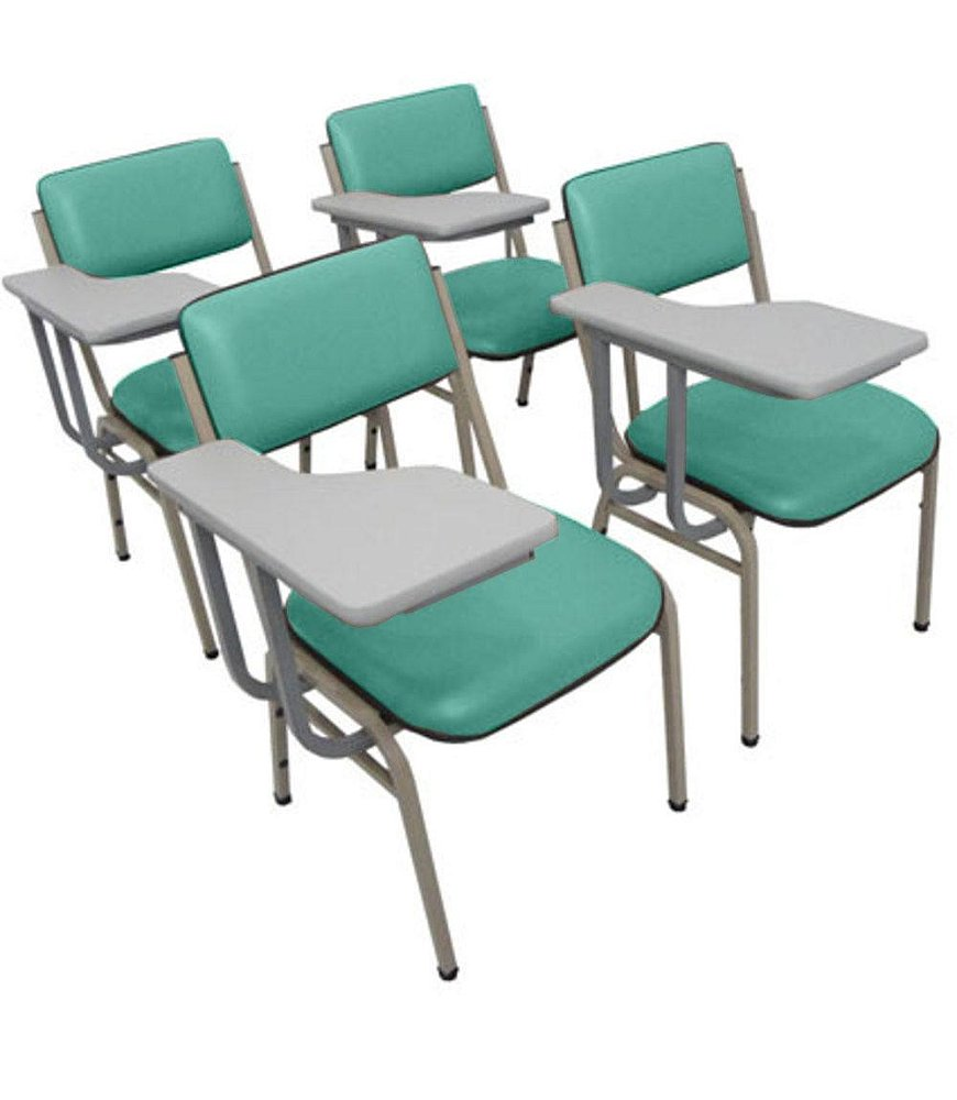Kit com 4 Cadeiras Escolar Universitária para Auditórios Linha Hotel Smart Verde Kit com 4 Cadeiras Escolar Universitária para Auditórios Linha Hotel Smart Verde