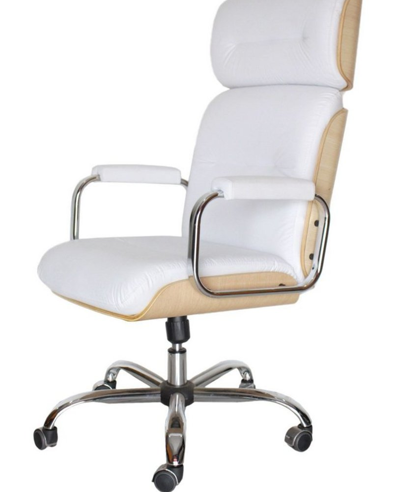 Cadeira Eames Presidente Linha Capa em Madeira Branco