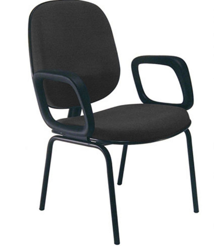 Cadeira para Igrejas Evangélicas com Braços Diretor para Escritório Linha Uno Preto Cadeira para Igrejas Evangélicas com Braços Diretor para Escritório Linha Uno Preto