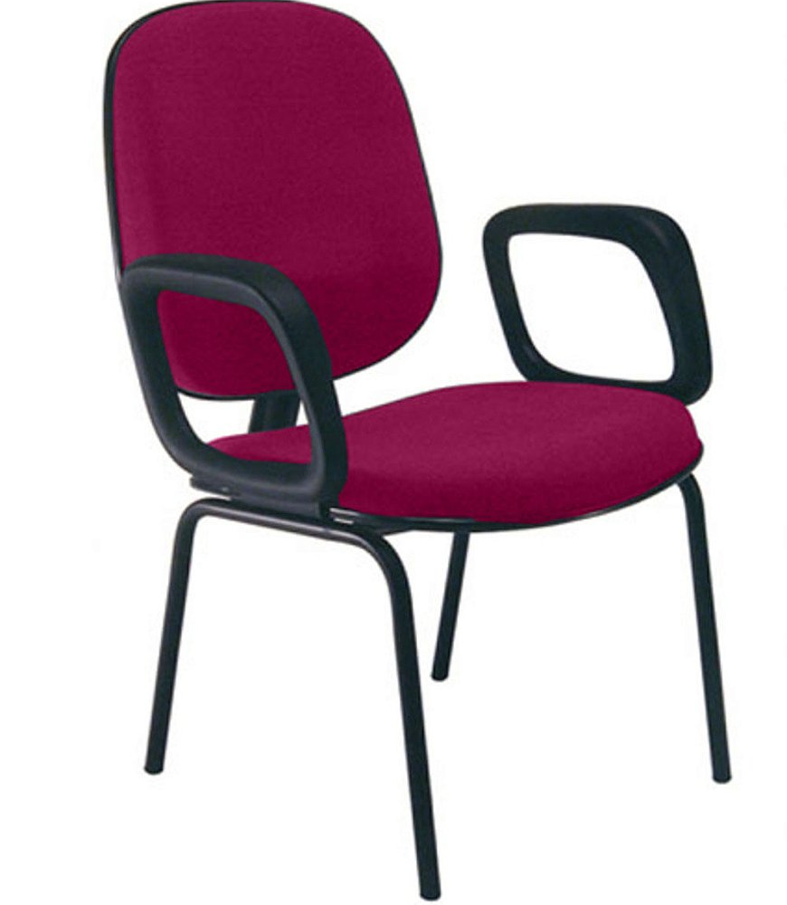 Cadeira para Igrejas Evangélicas com Braços Diretor para Escritório Linha Uno Rosa