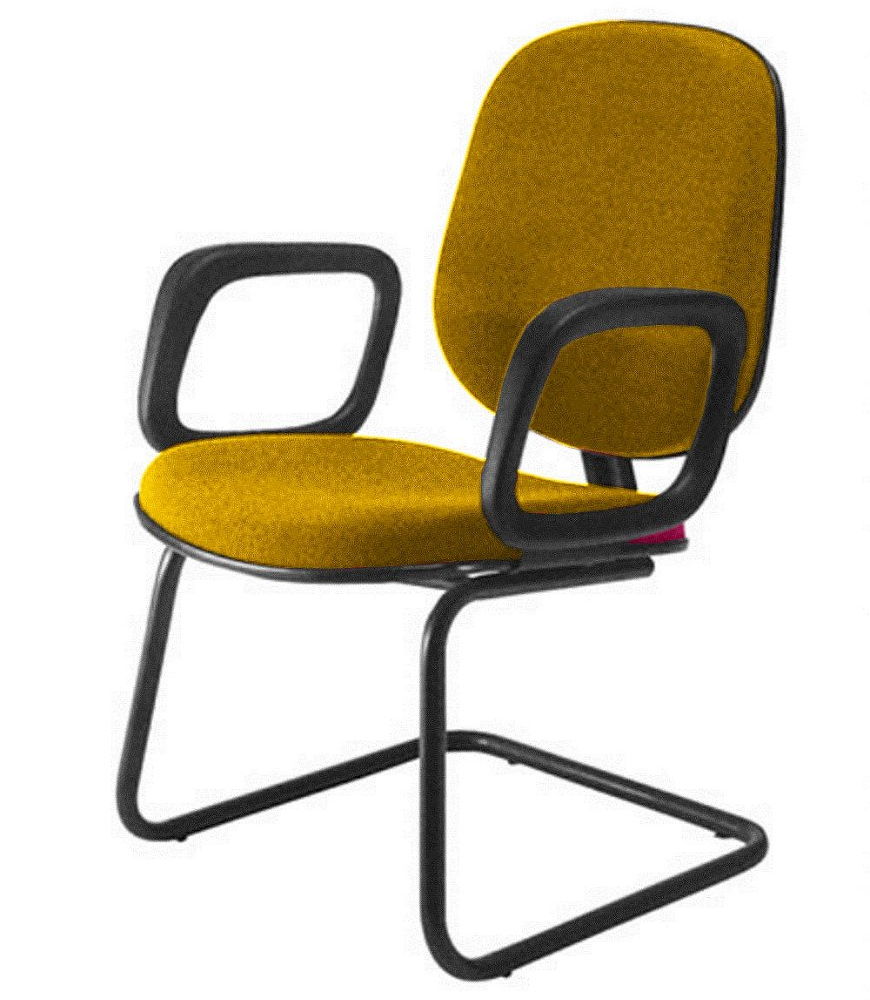 Cadeira para Igrejas Evangélicas Diretor Interlocutor para Escritório Linha Uno Amarelo Cadeira para Igrejas Evangélicas Diretor Interlocutor para Escritório Linha Uno Amarelo