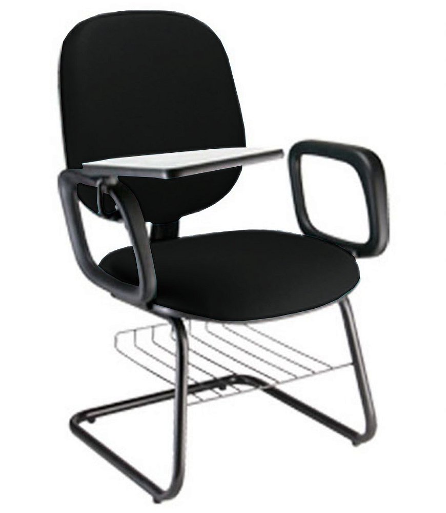 Cadeira Escolar Universitária com prancheta para Escolas Linha Uno Preto Cadeira Escolar Universitária com prancheta para Escolas Linha Uno Preto
