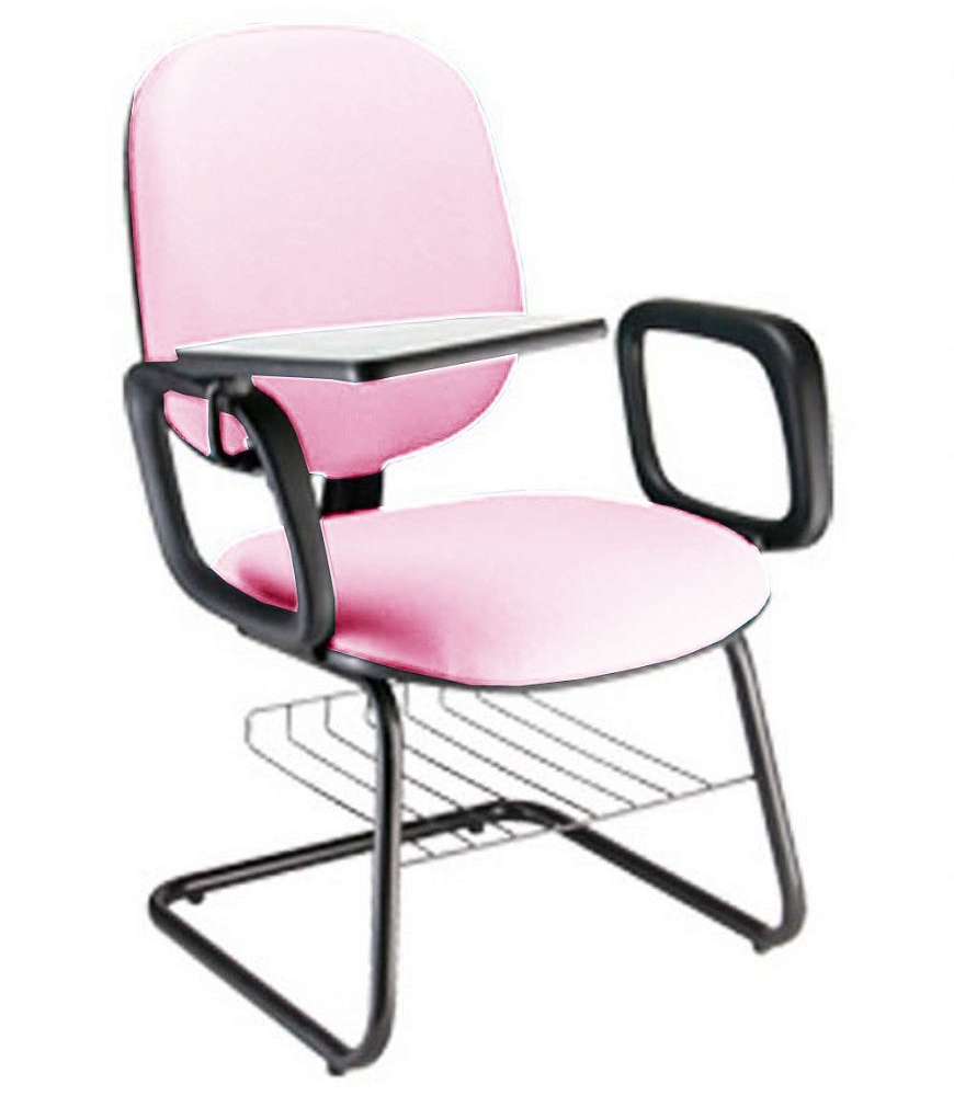 Cadeira Escolar Universitária com prancheta para Escolas Linha Uno Rosa Cadeira Escolar Universitária com prancheta para Escolas Linha Uno Rosa