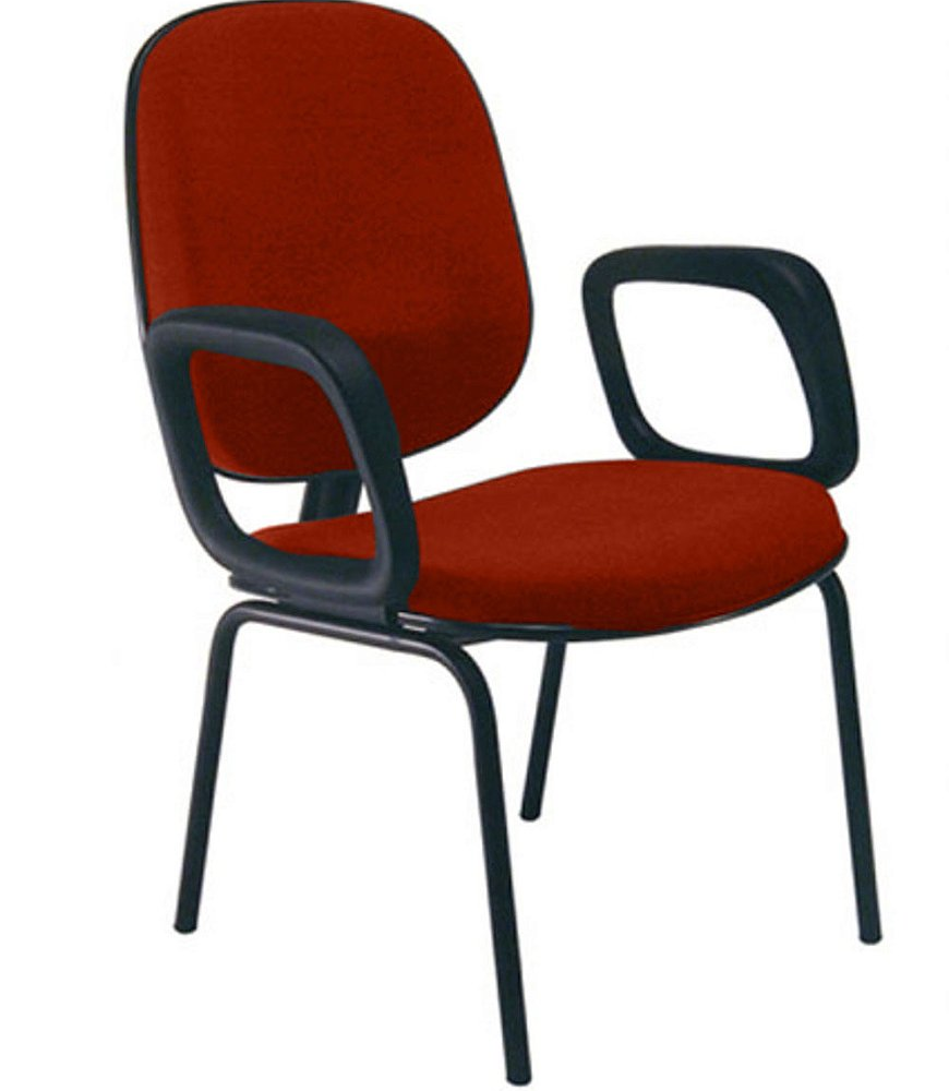 Cadeira para Igrejas Evangélicas com Braços Diretor para Escritório Linha Uno Vermelho Cadeira para Igrejas Evangélicas com Braços Diretor para Escritório Linha Uno Vermelho