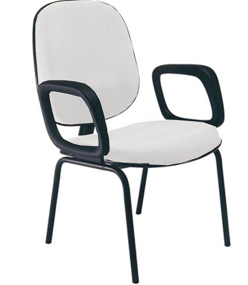 Cadeira para Igrejas Evangélicas com Braços Diretor para Escritório Linha Uno Branco Cadeira para Igrejas Evangélicas com Braços Diretor para Escritório Linha Uno Branco