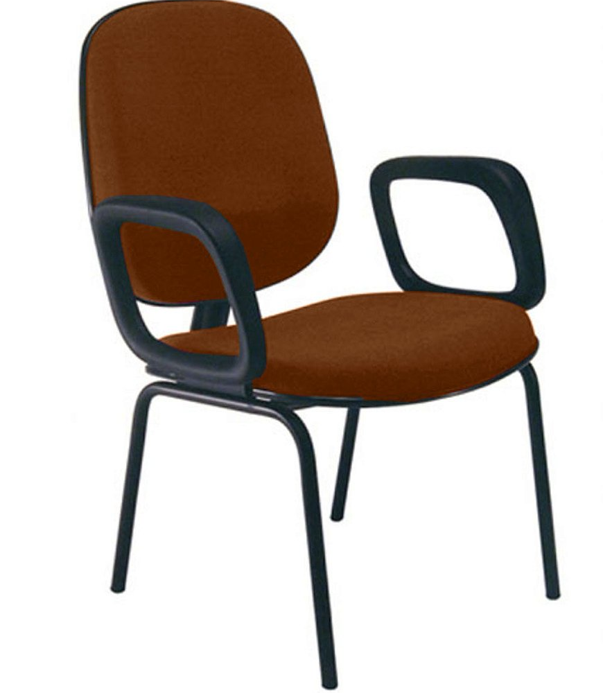 Cadeira para Igrejas Evangélicas com Braços Diretor para Escritório Linha Uno Marrom Cadeira para Igrejas Evangélicas com Braços Diretor para Escritório Linha Uno Marrom