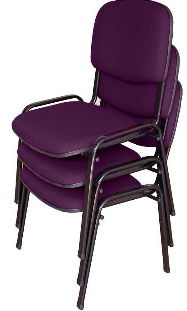 03 Cadeiras para Auditórios Linha Hotel Auditório Roxo 03 Cadeiras para Auditórios Linha Hotel Auditório Roxo