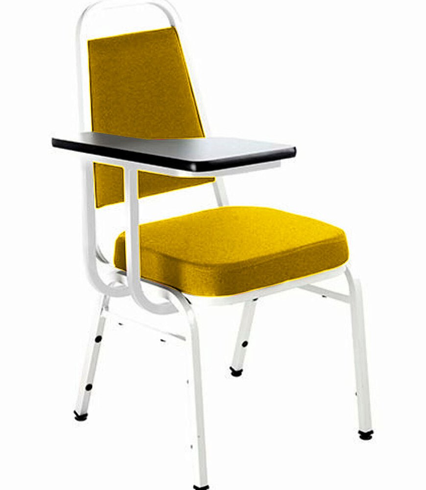 Cadeira Universitária Empilhável Linha Hotel Plus Amarelo Cadeira Universitária Empilhável Linha Hotel Plus Amarelo