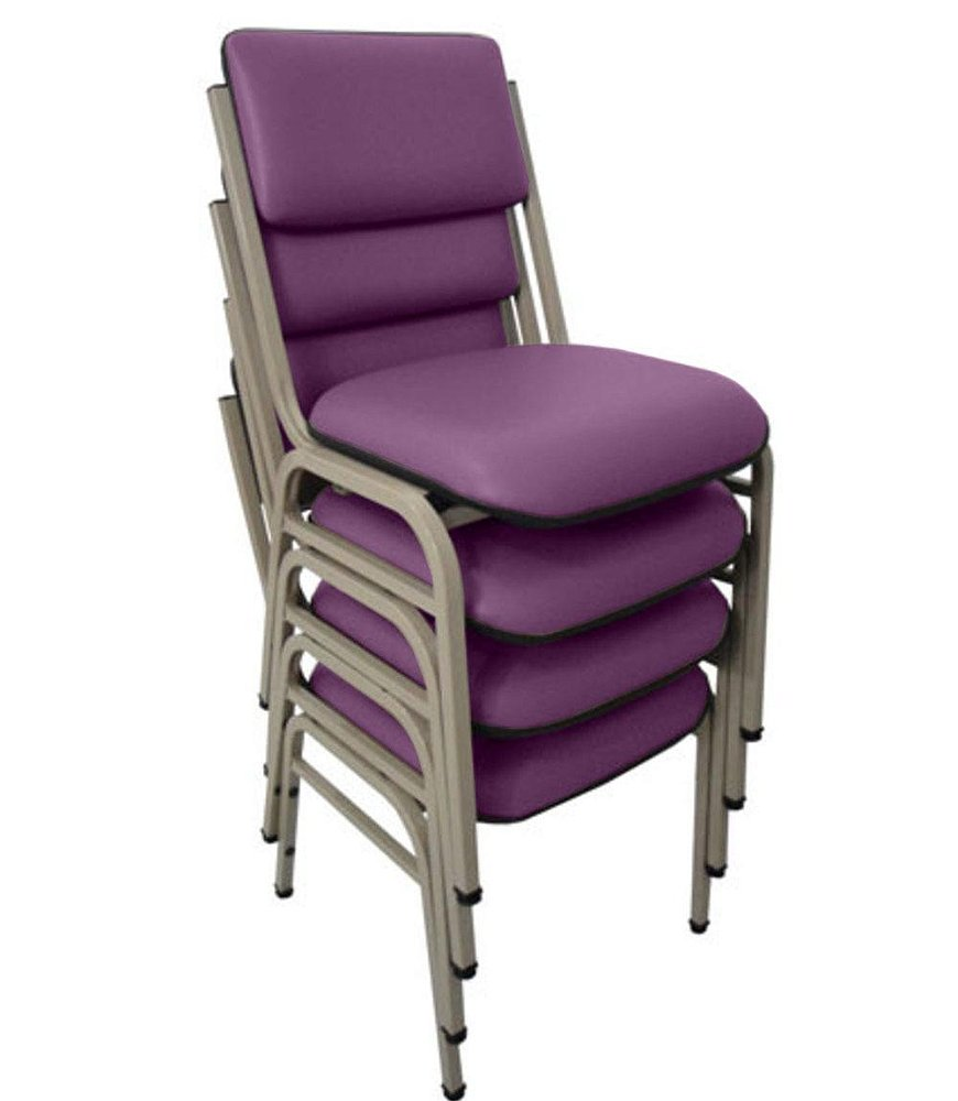 Kit com 4 Cadeiras para Auditórios Linha Hotel Smart Roxo Kit com 4 Cadeiras para Auditórios Linha Hotel Smart Roxo