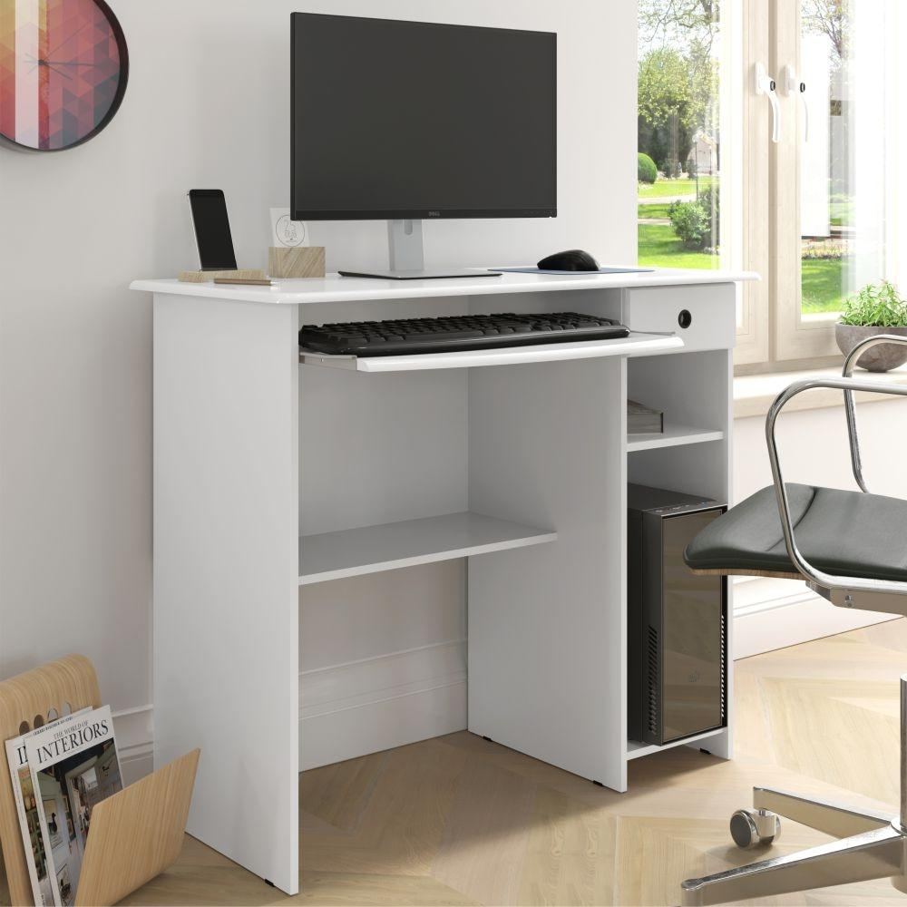 Mesa de Computador Afrodite Branco Mesa de Computador Afrodite Branco